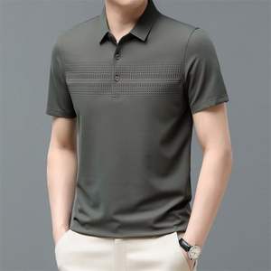 Polo en coton avec logo brodé personnalisé pour hommes Nouveau design Uniforme d'affaires de couleur unie pour le golf Style pour hommes - Product Image 1