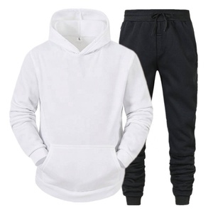 Chándal de hombre con logotipo personalizado de alta calidad, conjunto deportivo de 2 piezas al por mayor, buen material de invierno en blanco disponible - Product Image 3