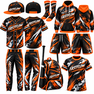 Uniforme de Béisbol y Sóftbol Personalizado para Adultos, Sublimado, Manga Corta, con Letras, Kit Deportivo, Paquete de Entrenamiento, para Equipos de Club - Product Image 1