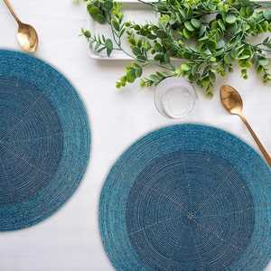 Napperon de table perlé argent et or de 5 pouces fait à la main ensemble thé Occasion motif ovale tapis de séchage tampons en verre ardoise matériel - Product Image 4