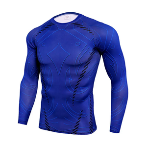 2024 Wholesale Custom Long Sleeve BJJ Rash Guard High Quality Polyester/Nylon Quick Dry Breathable Stretch <b>Martial</b> <b>Arts</b> <b>Wear</b> Hot - Product Image 5