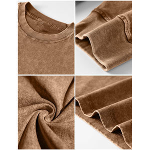 Sudadera de Invierno 100% Algodón, Cuello Redondo, Talla Grande Personalizada, Lavado Ácido, Antiencogimiento, Secado Rápido, Transpirable, Sensación Suave - Product Image 6