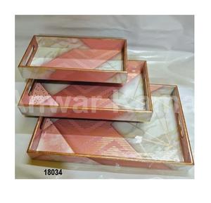 Plateau à fruits en bois avec poignée en métal - Product Image 3