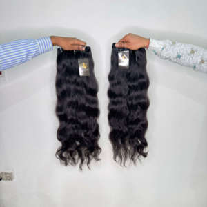 Extensions de Cheveux Humains Vierges Indiens de Qualité Supérieure, Double Trame, Ondulés, Cheveux de Temple Indiens, Fournisseurs de Bundles - Product Image 1