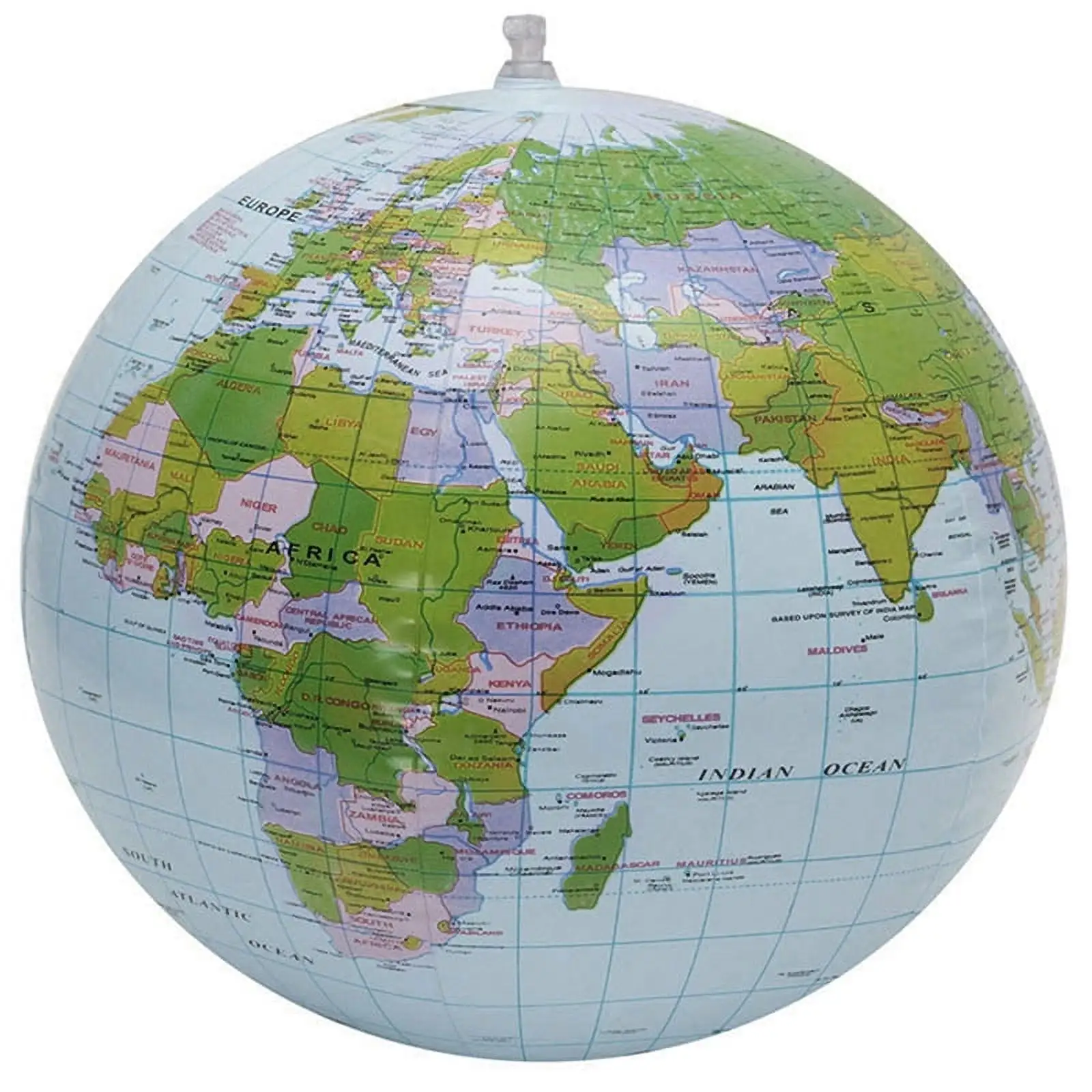 Ange PVC Inflatable Earth With Logo inflatable Globe World Earth Ocean Map Ball Geography Learning Beach Ball