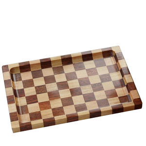 Ensemble de deux plateaux de service en os fabriqués à la main utilisés dans les hôtels et les restaurants Café Maison Plateau de service au chocolat Offre Spéciale - Product Image 2