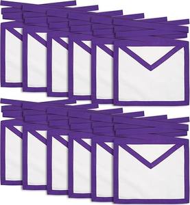 Juego de 12 Delantales Masónicos de Aprendiz de Primera Calidad, con Cinta Azul Oficial, Hechos a Mano y Tradicionales, de 14 x 16 Pulgadas - Product Image 5