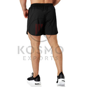 กางเกงขาสั้นซับเหงื่อสำหรับผู้ชายกางเกงขาสั้นออกกำลังกายแห้งเร็วแบบลำลองย้อมสีล้วนสำหรับฤดูร้อนเป็นมิตรกับสิ่งแวดล้อมโลโก้ตามสั่ง - Product Image 3