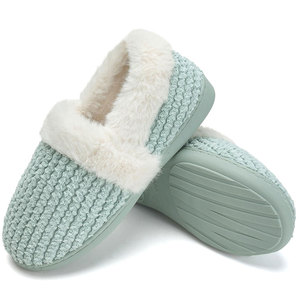Chaussons d'intérieur pour hommes en laine chaude doublée de soie, rembourrage doux en mousse à mémoire de forme, poids du tissu 140g, confort intérieur, vente en gros - Product Image 2