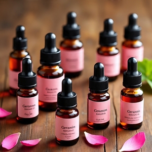 น้ำมันหอมระเหยจากต้นชาเจอเรเนียมธรรมชาติบริสุทธิ์100% ครีมบำรุงผิวต่อต้านริ้วรอยผ่านการรับรองจีเอ็มพีสำหรับเครื่องสำอางสบู่ผมทุกสภาพผิว - Product Image 5