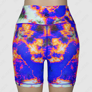 Blaze Fight Wear Customized Solid High Rise Yoga Booty <b>Shorts</b> Hot <b>Pink</b> Fitness Biker <b>Shorts</b> Elastic Waist Yoga Leggings - Product Image 3