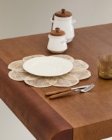 Set de table en rotin en forme de fleur, produits écologiques, fabriqué au Vietnam, décoration de table, vente en gros