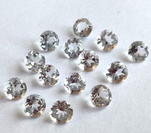 Topaze blanche naturelle 3mm ronde à facettes coupe supérieure qualité-topaze blanche en vrac excellente qualité - Product Image 5