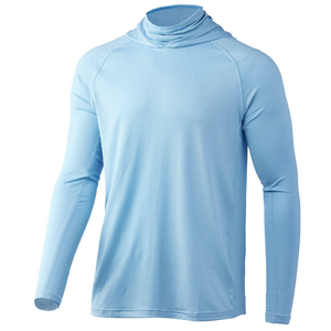 Vente en gros de sweat-shirts de pêche unisexes sur mesure, grande taille, séchage rapide, protection UV, respirant, tissu en spandex/polyester, logo personnalisé - Product Image 2