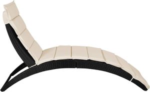 Prix de gros Chaises longues piscine extérieure protection UV Canapés de jardin couleurs personnalisées lit lune 4 cordes rotin Vietnam - Product Image 4