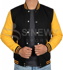 Chaqueta Varsity Personalizada Estilo Urbano con Cuello Alto y Parches de Logotipo Bordados y Letras - Product Image 6