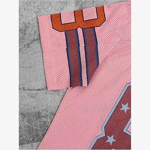 Maillot de football américain personnalisable en maille unisexe respirant design usine directe vêtements de football américain broderie - Product Image 3