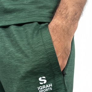 ชุดกีฬาฤดูร้อนผู้ชาย ระบายอากาศได้ดี เสื้อยืดแขนสั้นและกางเกงขาสั้น ชุดสองชิ้น ยูนิเซ็กซ์ ผ้าโพลีเอสเตอร์ผสมคอตตอน - Product Image 5