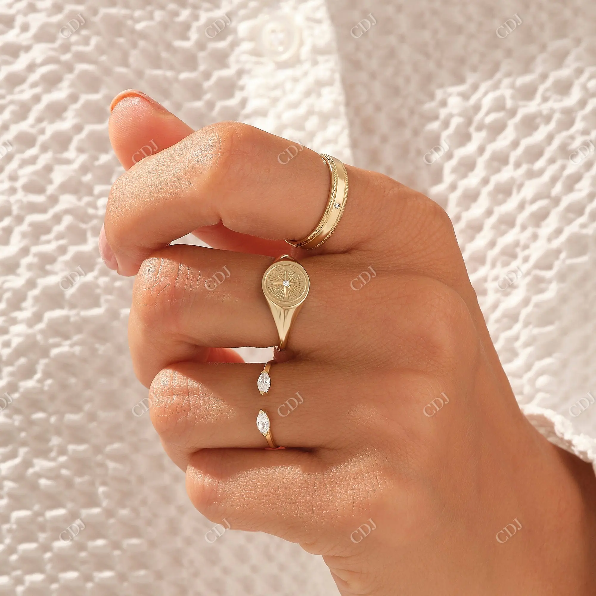 Yeni tasarım 10K altın doğal elmas üreticisi markiz elmas nişan açık kadınlar için manşet yüzük çift markiz açık bant