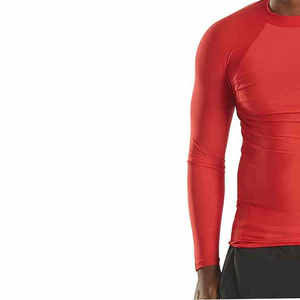 Rashguards pour hommes de couleurs unies, vêtements de sport pour l'entraînement et la remise en forme, rashguards de compression, chemises rashguards personnalisées pour hommes - Product Image 4