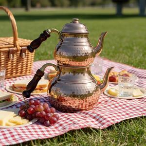 กาน้ำชาทองแดงตีขึ้นรูปด้วยมือ ดีไซน์โลหะทนทาน - Product Image 4