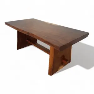 木制家具家用家具胡桃木餐桌直活边天然平板苏拉餐桌餐厅家具