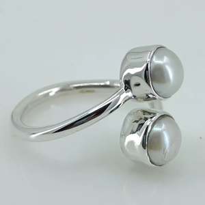 Bague artisanale en argent sterling 925 avec perle d'eau douce, style bohème, pierre de naissance de juin, cadeau idéal pour son anniversaire ou son anniversaire de mariage - Product Image 3