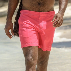 Pantalones cortos de sublimación OEM de alta calidad, ropa de playa personalizada, pantalones cortos estampados para hombre, cintura elástica, surf, natación, playa, pantalones cortos - Product Image 2