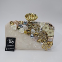 Personnalisable haut de gamme femmes acrylique pochette sac à main Portable mode sac avec doublure pour un usage quotidien dame Style boîte pochette