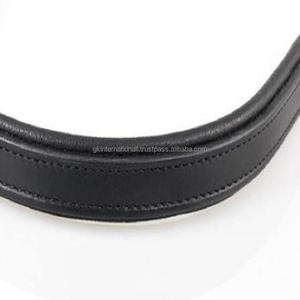 High Quality Vegetable Tanned English Leather Horse brow band with extra comfort Cow Padding Stitched Leather <b>Bridle</b> brow band - Product Image 3