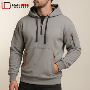 Sweat-shirt à capuche surdimensionné pour homme avec graphisme personnalisé, haute qualité, 100% coton, broderie, ourlet côtelé, épaules tombantes, logo frontal numérique - Product Image 1