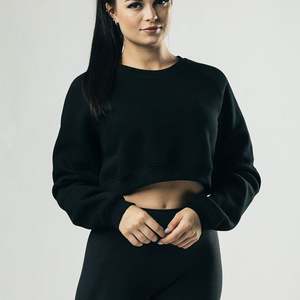 <b>Women's</b> Loose Fleece Hoodie Custom <b>Women</b> <b>Crop</b> <b>Top</b> Casual Sweatshirt 100% Cotton Waterproof Casual Style <b>for</b> Winter - Product Image 3