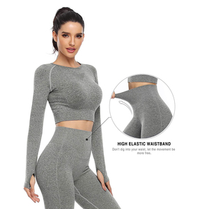 Haute qualité réversible 2 pièces femmes Gym Fitness vêtements de sport XL taille haute Yoga sport soutien-gorge ensemble Offre Spéciale grande taille_minimum - Product Image 2