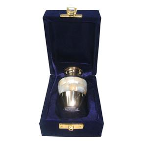 Top Leading Metal Brass MOP Design Urna de cremación infantil Ataúd elegante para cenizas funerarias de bebé - Product Image 6