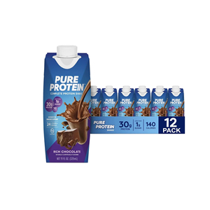 Shake protéiné au chocolat Pure Protein (lot de 12, 30 g de protéines) - Product Image 1