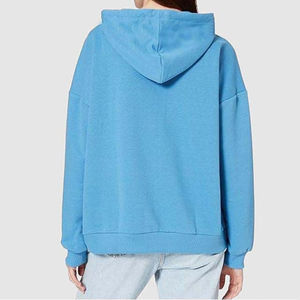 Sudadera con capucha de gran tamaño de algodón de alta calidad para mujer Hombro caído de lana gruesa con estampado personalizado para uso de temporada de invierno Diseño OEM - Product Image 2
