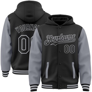 Vente en gros dans l'industrie directe Veste Letterman universitaire décontractée personnalisée pour l'hiver 3D Detroit, Michigan, édition City, blanc marine - Product Image 4