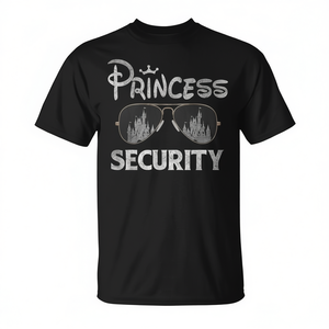 T-shirt promozionale Princess Security Protection Family Birthday con design unico - Product Image 2