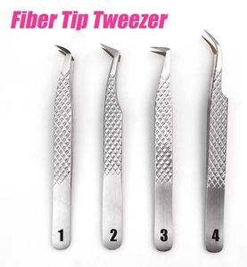 Pinzas de Acero Inoxidable de Alta Calidad para Extensión de Pestañas, 45 y 90 Grados, Logotipo Personalizado, Empaque de Fábrica, Pinzas de Fibra Puntiagudas para Pestañas - Product Image 4