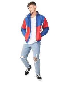 Vestes coupe-vent à manches longues pour hommes dans un nouveau design Veste coupe-vent bon marché Veste coupe-vent mode pour hommes de qualité supérieure - Product Image 2