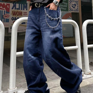 2025 bonne qualité élégant vêtements pour hommes Denim pantalon vente chaude le plus élégant Vintage Design hommes surdimensionné Denim pantalon - Product Image 5