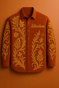 Chemises pour hommes Design personnalisé Chemise brodée à manches longues Design de luxe | Tissu en coton respirant | Support d'étiquettes OEM - Product Image 6