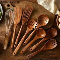 Mini ensemble de cuillères et fourchettes en bois durables de haute qualité, biodégradables, écologiques, style bohème, pour mariage, dessert, crème glacée, yaourt, confiture
