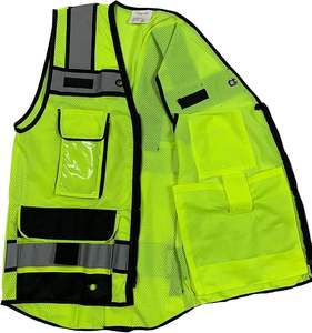 Gilet de sécurité, haute visibilité réfléchissant, gilet en maille avec fermeture éclair et poches - Product Image 3