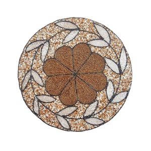 Beautiful Glass <b>Beaded</b> Round Table <b>Placemat</b> Hot Selling Handmade <b>Beaded</b> <b>Placemat</b> for Wedding Parties & New Year - Product Image 5