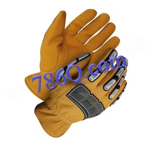 Guantes de conductor de piel de cabra de grano Guantes de rendimiento resistentes a impactos con protección de mano trasera TPR Thinsulate Forrado Seguridad Primero - Product Image 1