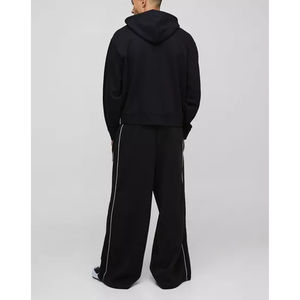 Oversized Hoodie Men's 100% Cotton Heavyweight Luxury Blank Zip up Streetwear Custom Printing Drop Shoulder Button Hoodies - Product Image 6