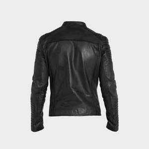 Veste en cuir de vachette authentique élégante pour hommes veste en cuir souple confortable avec conception personnalisée et broderie vente en gros - Product Image 3