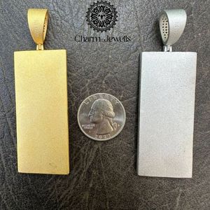 Charm_Jewels Colgante de Plata 925 con Moissanita en Forma de Bola de Billete de Dólar, Bañado en Oro de 18K, Certificado IGI, Temática Hip Hop, Unisex, Para Uso Diario - Product Image 3