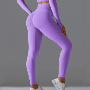 Mallas de gimnasio sin costuras, mallas de entrenamiento de invierno para damas, ropa de Fitness, mallas de mujer con estampado personalizado en MOQ bajo - Product Image 3